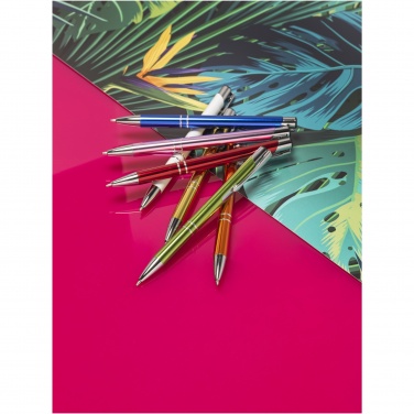 Logo trade promotional items image of: Moneta anodized aluminium click ballpoint pen