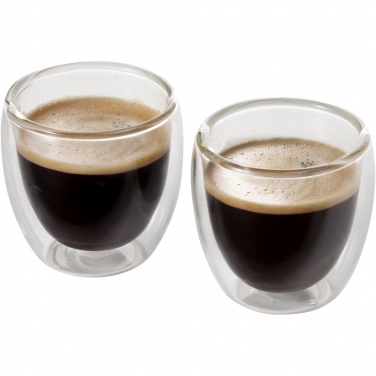 Logo trade promotional items picture of: Boda 2-piece glass espresso cup set