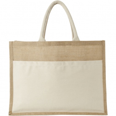 Logo trade business gift photo of: Mumbay cotton pocket jute tote bag 18L