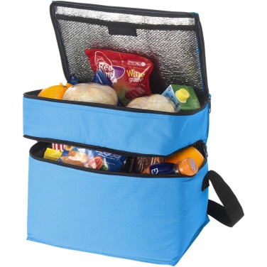 Logo trade corporate gifts picture of: Oslo 2-zippered compartments cooler bag 13L