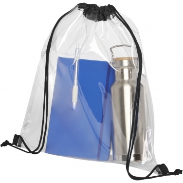 Logo trade promotional merchandise photo of: Lancaster transparent drawstring bag 5L