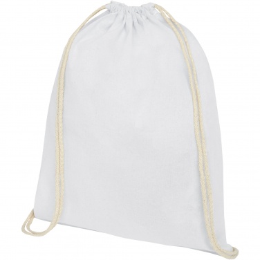 Logo trade promotional gift photo of: Oregon 100 g/m² cotton drawstring bag 5L