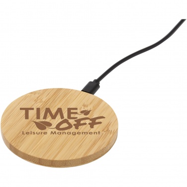 Logotrade promotional giveaway picture of: Essence 5W bamboo wireless charging pad