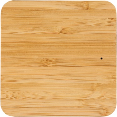 Logotrade promotional giveaway image of: Leaf 5W bamboo and fabric wireless charging pad