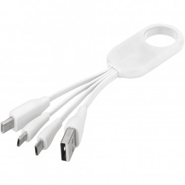 Logo trade promotional giveaway photo of: Troup 4-in-1 charging cable with type-C tip