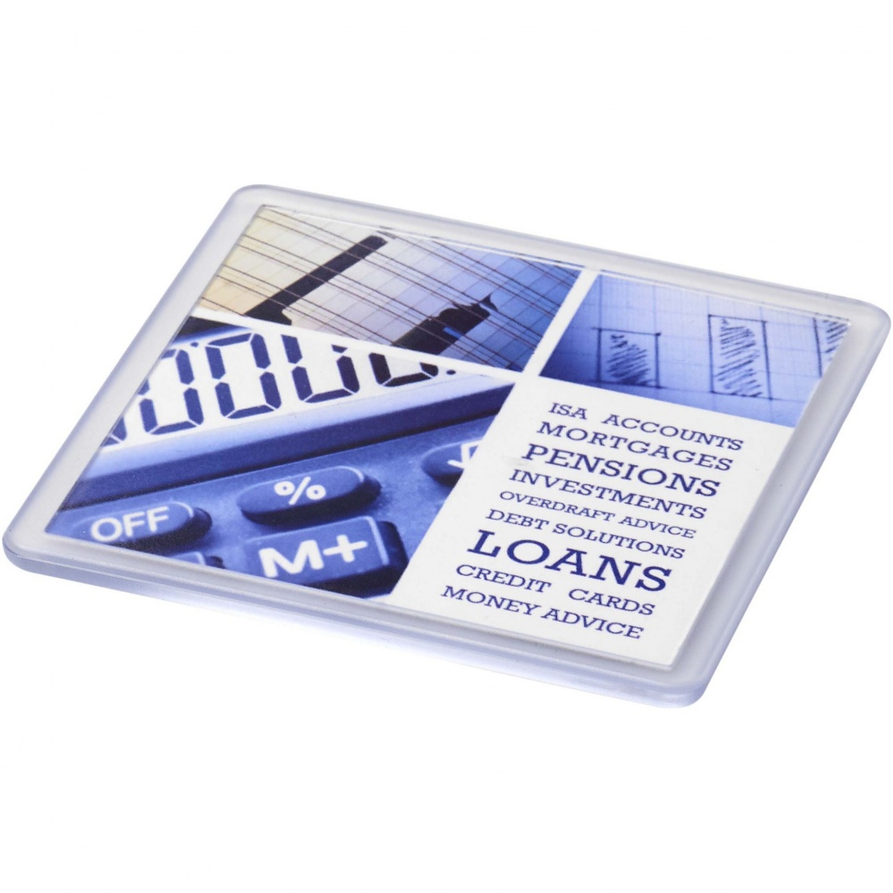 Logotrade promotional merchandise picture of: Ellison square plastic coaster with paper insert