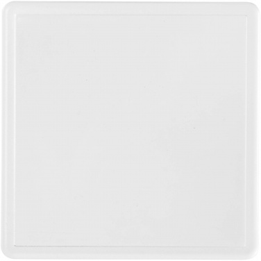 Logo trade promotional giveaway photo of: Ellison square plastic coaster with paper insert