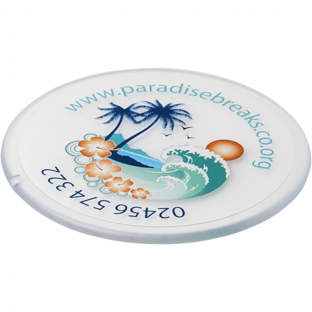 Logotrade promotional items photo of: Renzo round plastic coaster