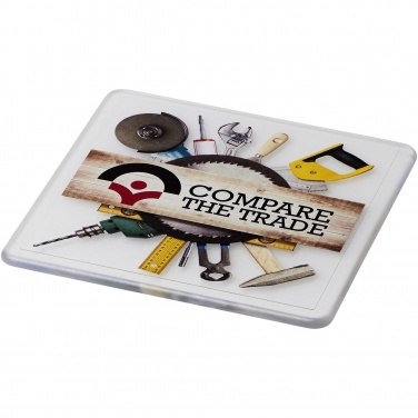 Logo trade promotional gift photo of: Renzo square plastic coaster