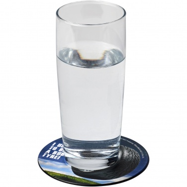 Logo trade promotional merchandise image of: Brite-Mat® round coaster with tyre material