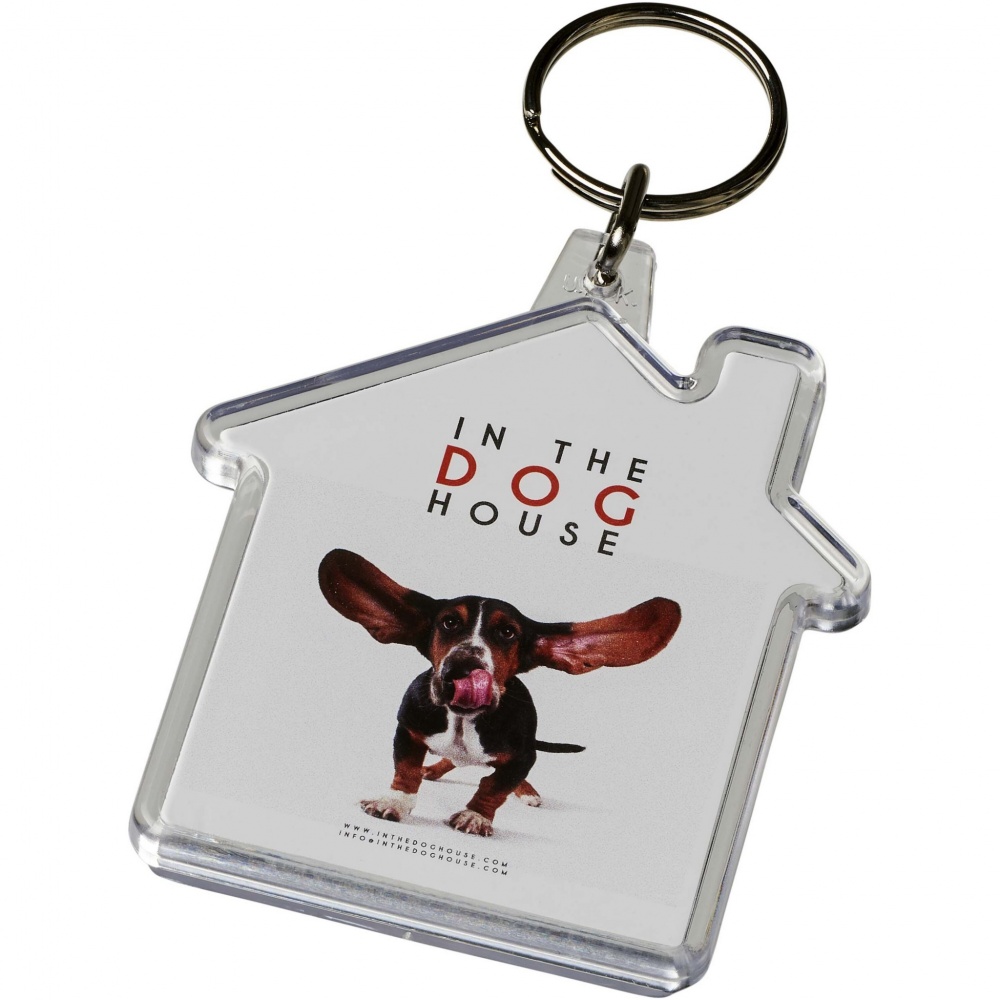 Logo trade advertising products image of: Combo house-shaped keychain