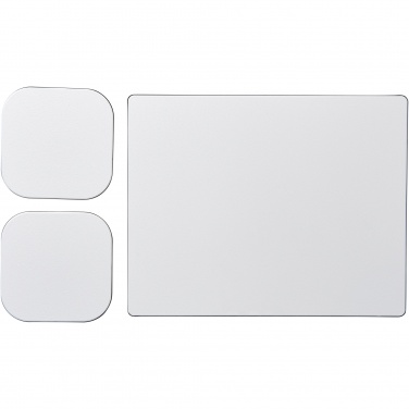 Logo trade corporate gifts image of: Brite-Mat® mouse mat and coaster set combo 3