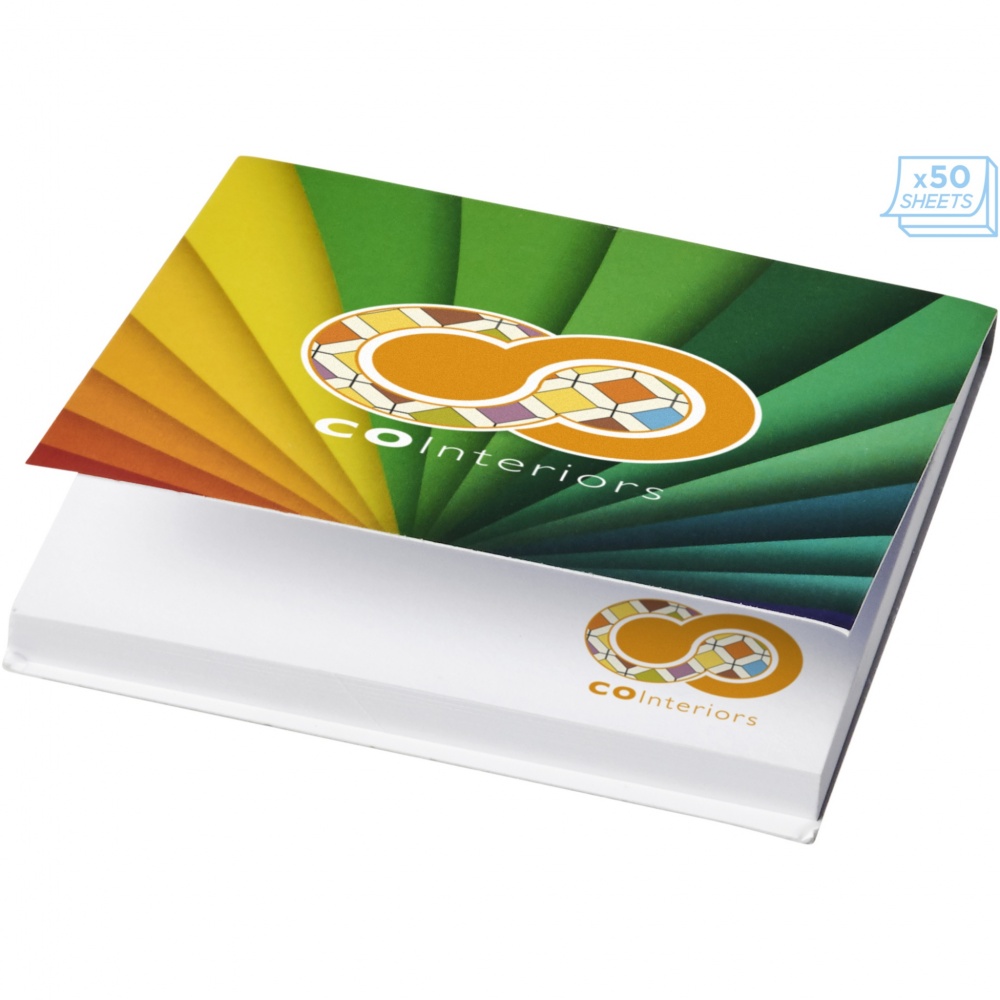 Logo trade promotional items picture of: Sticky-Mate® soft cover squared sticky notes 75x75mm