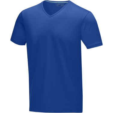 Logo trade promotional merchandise picture of: Kawartha short sleeve men's organic V-neck t-shirt