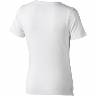 Logo trade promotional merchandise image of: Kawartha short sleeve women's organic V-neck t-shirt