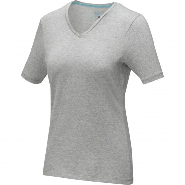 Logo trade promotional giveaways image of: Kawartha short sleeve women's organic V-neck t-shirt