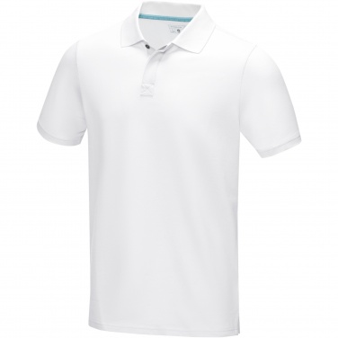 Logo trade advertising products image of: Graphite short sleeve men’s organic polo