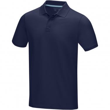 Logo trade business gifts image of: Graphite short sleeve men’s organic polo