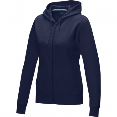Logotrade advertising products photo of: Ruby women’s organic recycled full zip hoodie