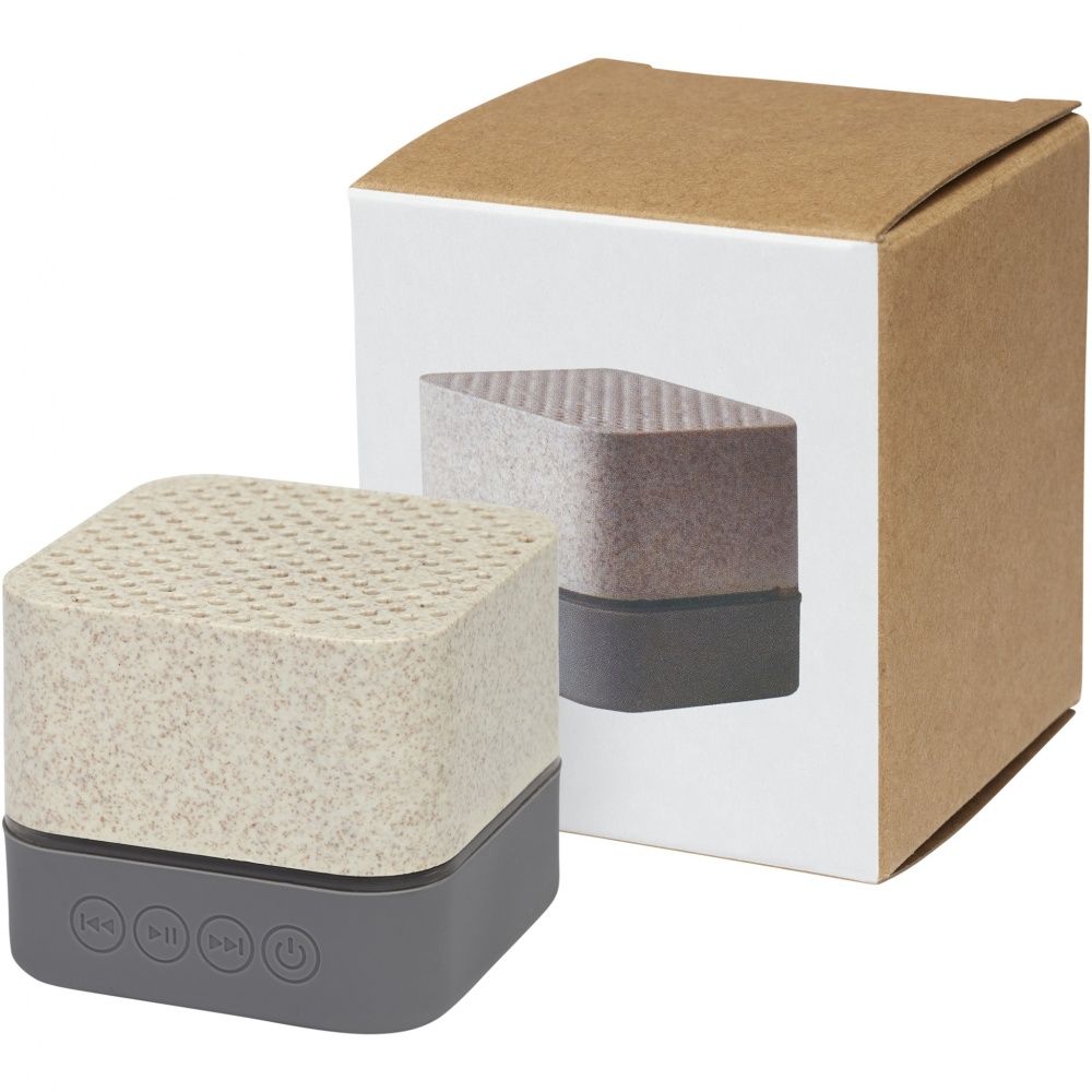 Logo trade promotional merchandise image of: Aira wheat straw Bluetooth® speaker