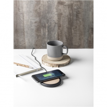 Logotrade corporate gifts photo of: Kivi 10W limestone/cork wireless charging pad