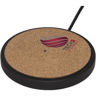 Logotrade promotional giveaway image of: Kivi 10W limestone/cork wireless charging pad