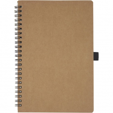 Logotrade business gifts photo of: Cobble A5 wire-o recycled cardboard notebook with stone paper