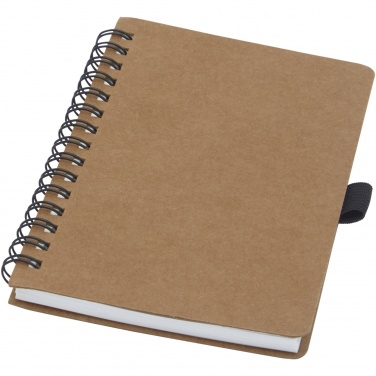 Logotrade promotional merchandise picture of: Cobble A6 wire-o recycled cardboard notebook with stone paper