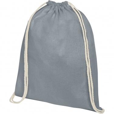 Logo trade corporate gifts image of: Oregon 140 g/m² cotton drawstring bag 5L