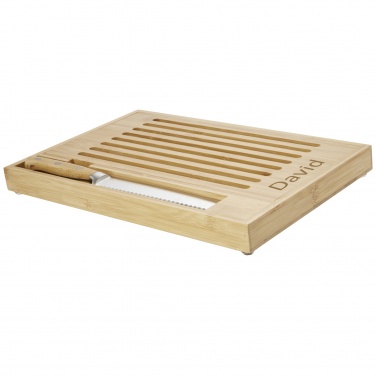 Logotrade promotional item picture of: Pao bamboo cutting board with knife