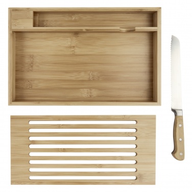 Logotrade promotional products photo of: Pao bamboo cutting board with knife