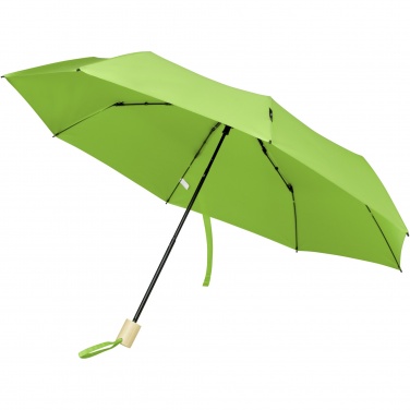 Logo trade business gifts image of: Birgit 21'' foldable windproof recycled PET umbrella