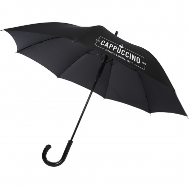 Logo trade promotional giveaways picture of: Fontana 23" auto open umbrella with carbon look and crooked handle