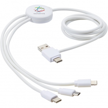 Logo trade business gifts image of: Pure 5-in-1 charging cable with antibacterial additive