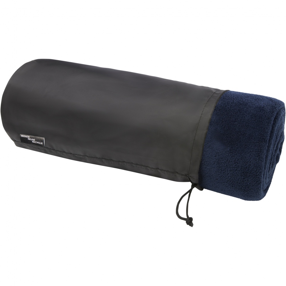 Logo trade business gift photo of: Lily GRS certified RPET coral fleece blanket