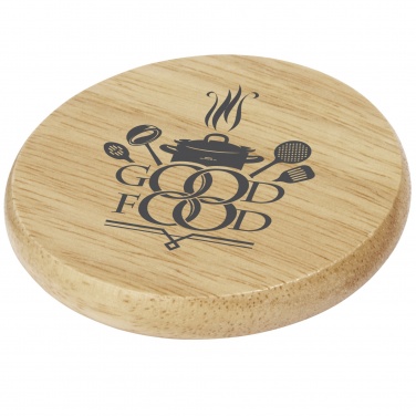 Logo trade promotional products image of: Scoll wooden coaster with bottle opener