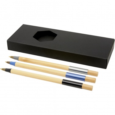 Logo trade corporate gifts picture of: Kerf 3-piece bamboo pen set