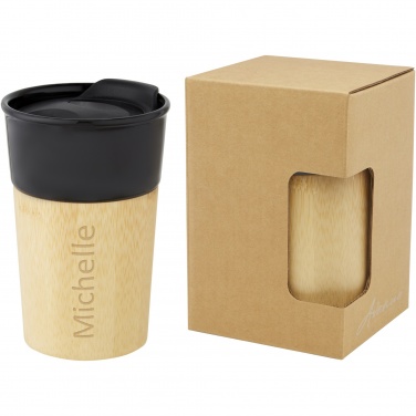 Logotrade business gift image of: Pereira 320 ml porcelain mug with bamboo outer wall