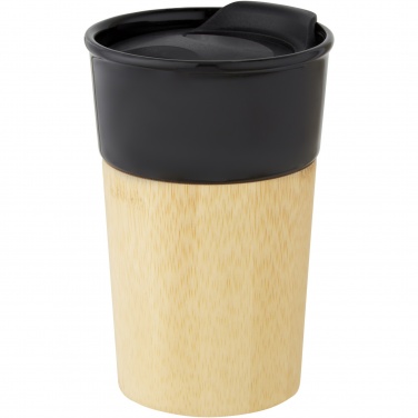 Logo trade promotional products picture of: Pereira 320 ml porcelain mug with bamboo outer wall