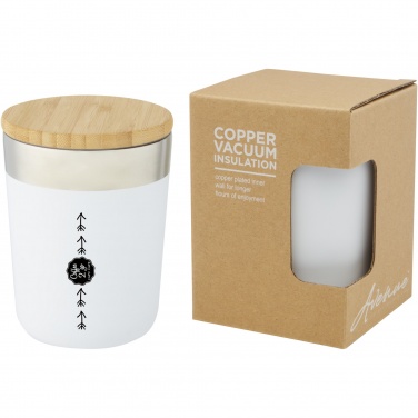 Logotrade promotional giveaway picture of: Lagan 300 ml stainless steel tumbler with bamboo lid