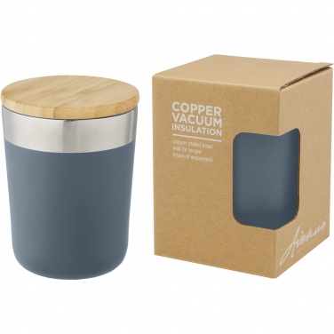 Logo trade promotional giveaways picture of: Lagan 300 ml stainless steel tumbler with bamboo lid