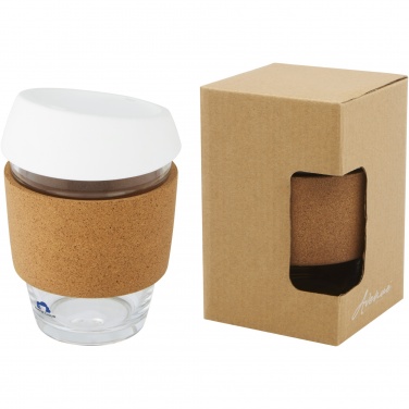 Logo trade business gifts image of: Lidan 360 ml borosilicate glass tumbler with silicone lid