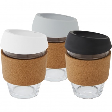 Logo trade corporate gift photo of: Lidan 360 ml borosilicate glass tumbler with silicone lid