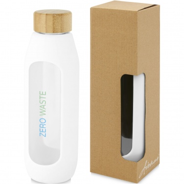 Logo trade promotional products image of: Tidan 600 ml borosilicate glass bottle with silicone grip