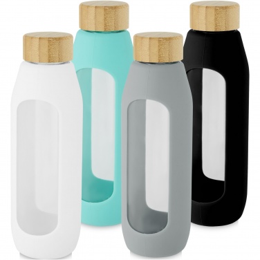 Logo trade corporate gifts image of: Tidan 600 ml borosilicate glass bottle with silicone grip
