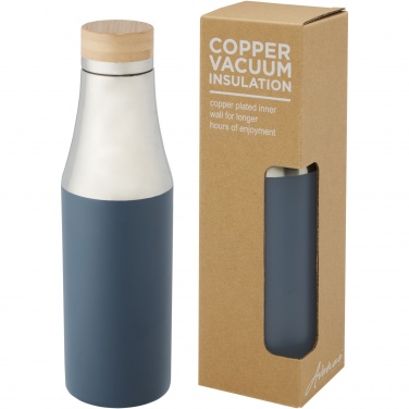 Logo trade promotional item photo of: Hulan 540 ml copper vacuum insulated stainless steel bottle with bamboo lid