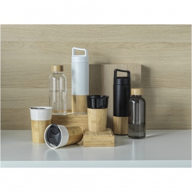 Logo trade promotional merchandise picture of: Torne 540 ml  stainless steel bottle with bamboo outer wall