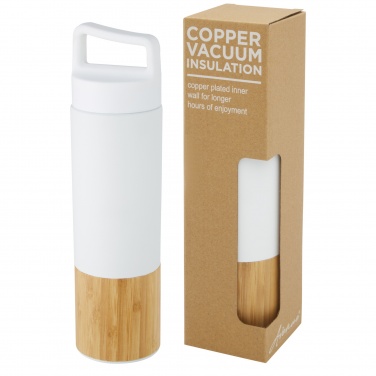 Logo trade business gifts image of: Torne 540 ml  stainless steel bottle with bamboo outer wall