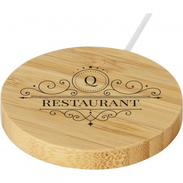 Logotrade promotional products photo of: Atra 10W bamboo magnetic wireless charging pad