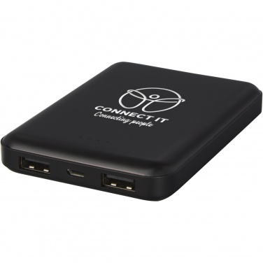 Logo trade promotional merchandise picture of: Gleam 5000 mAh ultra slim light-up power bank